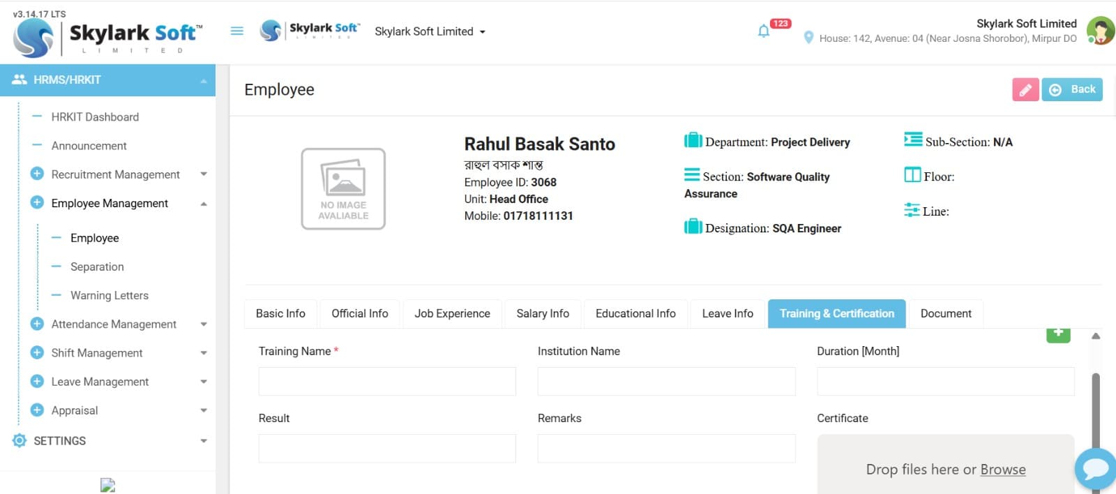 HRKIT Dashboard Left