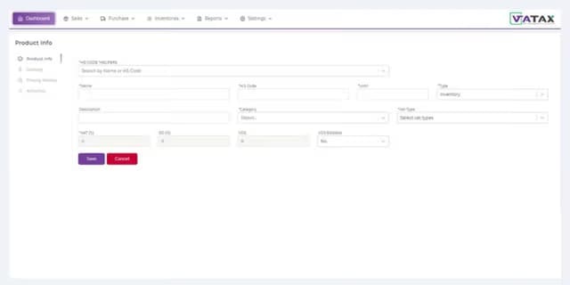 VATAX Main Dashboard