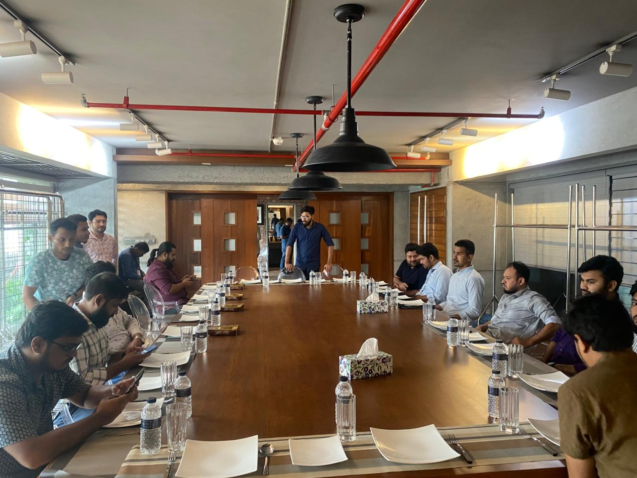 Team training session at the office