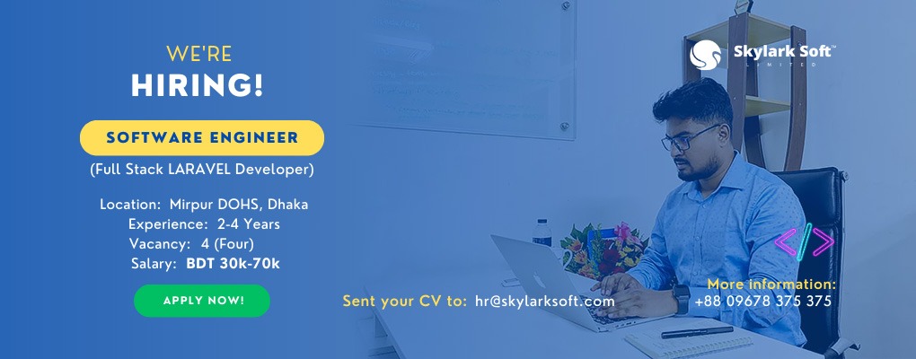 SE website job post banner Skylark Soft Limited
