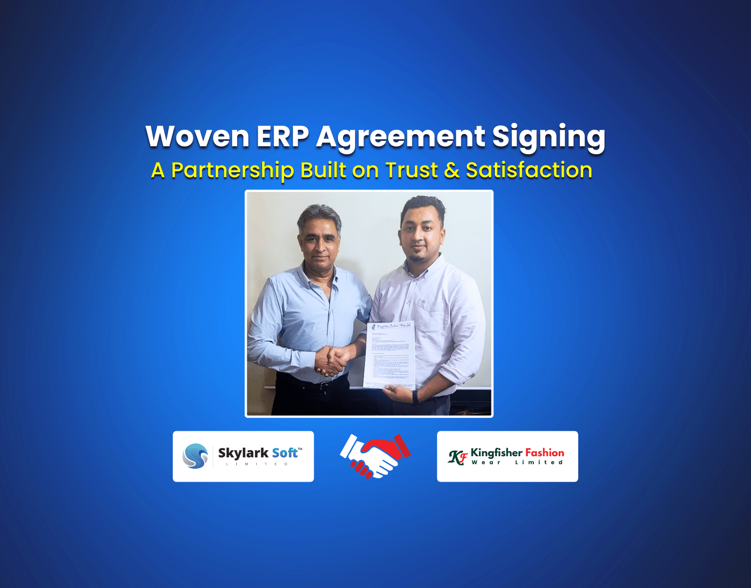 Kingfisher Fashion Wear Ltd. Adopts Skylark Soft Limited’s Woven ERP Software for Enhanced Efficiency